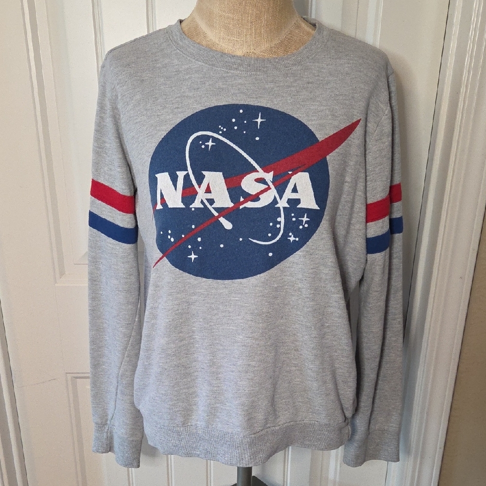 Gray NASA Crewneck Sweater